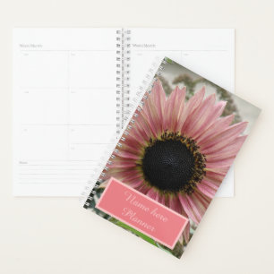 Blass Pink Sonnenblume Personalisiert Planer