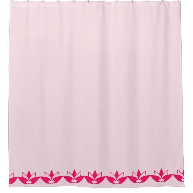 Blass rosa Lotus Blume Duschvorhang (Vorderseite)