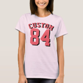 Blaß - Rosa u. Sport-Jersey-Entwurf der T-Shirt