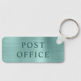 Blass Türkis Folie Post Office Schlüsselanhänger
