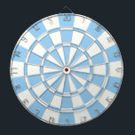 Blassblau und weiß dartscheibe<br><div class="desc">Schwarz-Weiß-Karton</div>