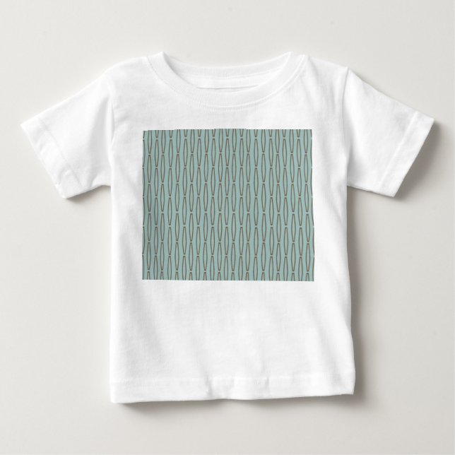 Blassblaue geometrische Wiederholung Baby T-shirt (Vorderseite)