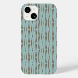 Blassblaue geometrische Wiederholung Case-Mate iPhone 14 Hülle