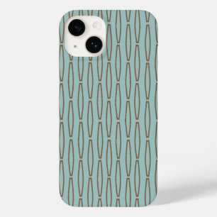 Blassblaue geometrische Wiederholung Case-Mate iPhone 14 Hülle