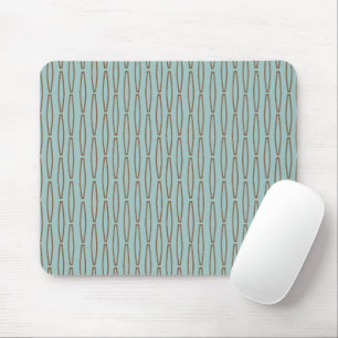 Blassblaue geometrische Wiederholung Mousepad