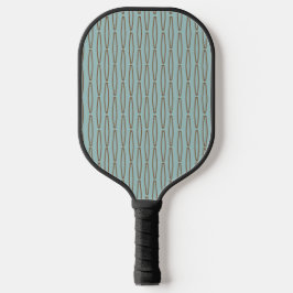 Blassblaue geometrische Wiederholung Pickleball Schläger