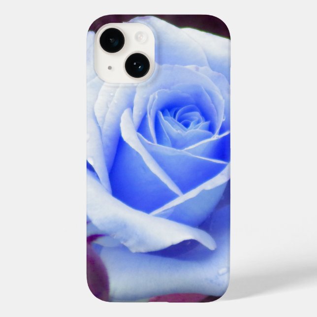 Blassblaue Rose Case-Mate iPhone 14 Hülle (Rückseite)