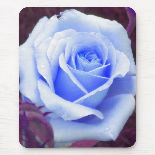 Blassblaue Rose Mouse-Pad Mousepad (Vorne)