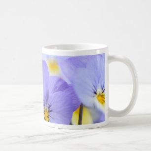 Blassblaue Stiefmütterchen Kaffeetasse
