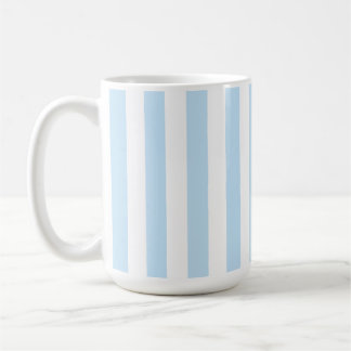 Blassblaue und weiße Candy Stripe Kaffeetasse