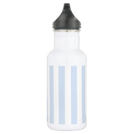 Blassblaue und weiße Streifen aus Süßigkeiten Edelstahlflasche