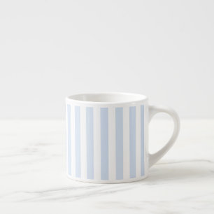 Blassblaue und weiße Streifen aus Süßigkeiten Espressotasse