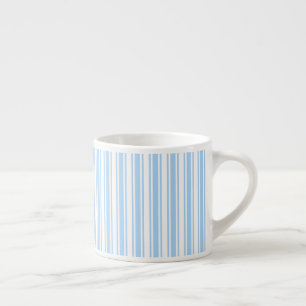 Blassblaue und weiße Streifen aus Süßigkeiten Espressotasse