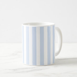 Blassblaue und weiße Streifen aus Süßigkeiten Kaffeetasse