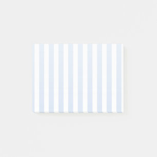 Blassblaue und weiße Streifen aus Süßigkeiten Post-it Klebezettel