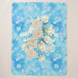 Blassblauer Himmel wiederholen - weiße Aquarellfar Sherpadecke