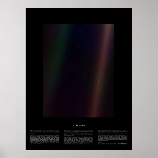 Blassblauer Punkt Nasa x Carl Sagan Poster (Vorne)