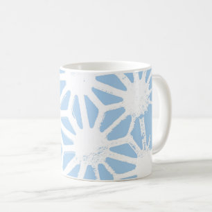 Blassblaues geometrisches Muster Kaffeetasse