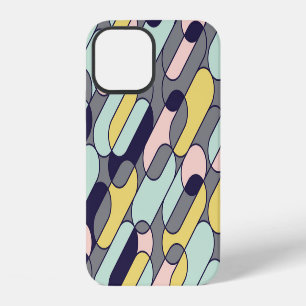 Blasse Farben Geometrisch: Retro-Muster iPhone 12 Hülle
