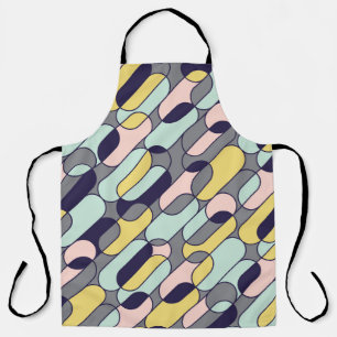 Blasse Farben Geometrisch: Retro-Muster Schürze