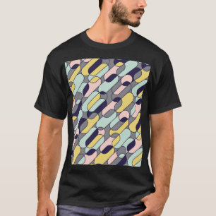 Blasse Farben Geometrisch: Retro-Muster T-Shirt