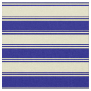 Blasse Goldenrod und blaue farbige Linien Stoff