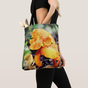 Blasse orange wilde Pilze Nahaufnahme Tasche