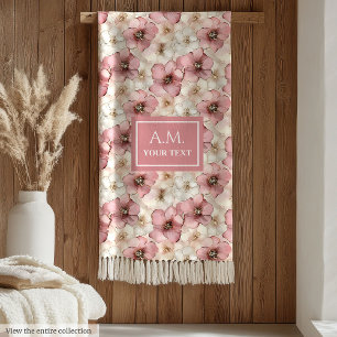Blasse Rosa-Eleganz Personalisierte Soft-Pastell-D Fleecedecke