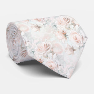 Blasse rosa Rosen Krawatte