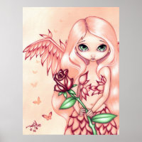 Blasse Rose ART PRINT Fantasiegel