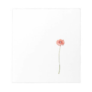 Blasse rote Gerbera-Blume Notizblock