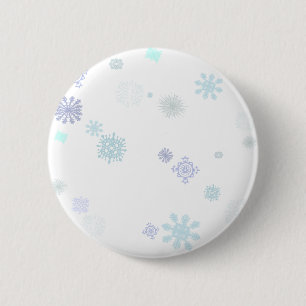 Blasse Schneeflocken Button