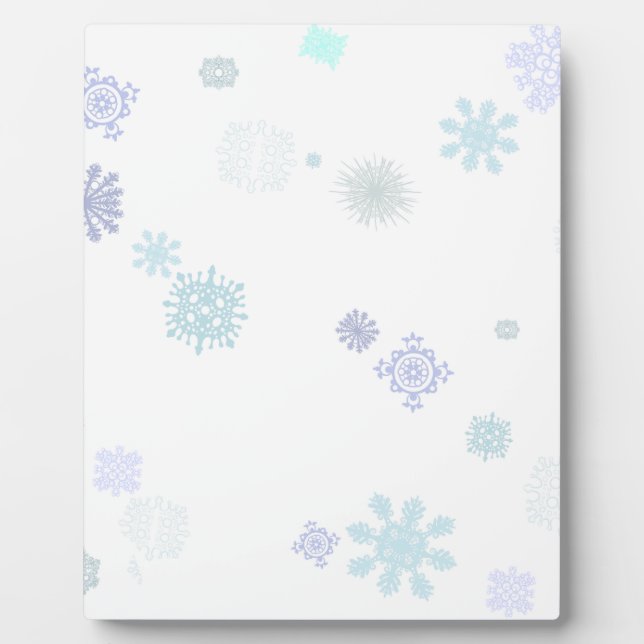 Blasse Schneeflocken Fotoplatte (Vorderseite)