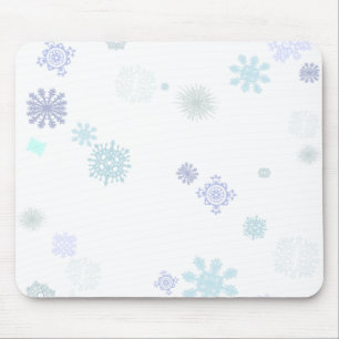 Blasse Schneeflocken Mousepad