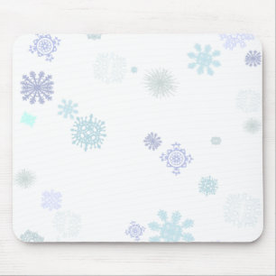 Blasse Schneeflocken Mousepad