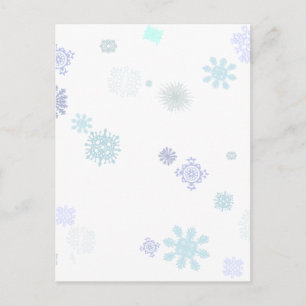 Blasse Schneeflocken Postkarte