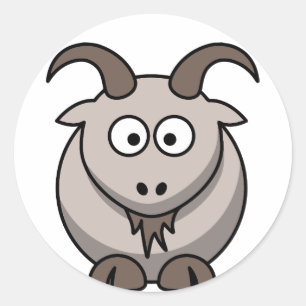 Blasse Ziege Runder Aufkleber