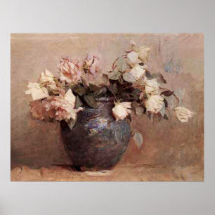 Blassene Rose Poster