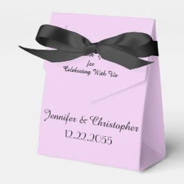 Blasser Lila Minimalistischer Name der Hochzeitspa Geschenkschachtel