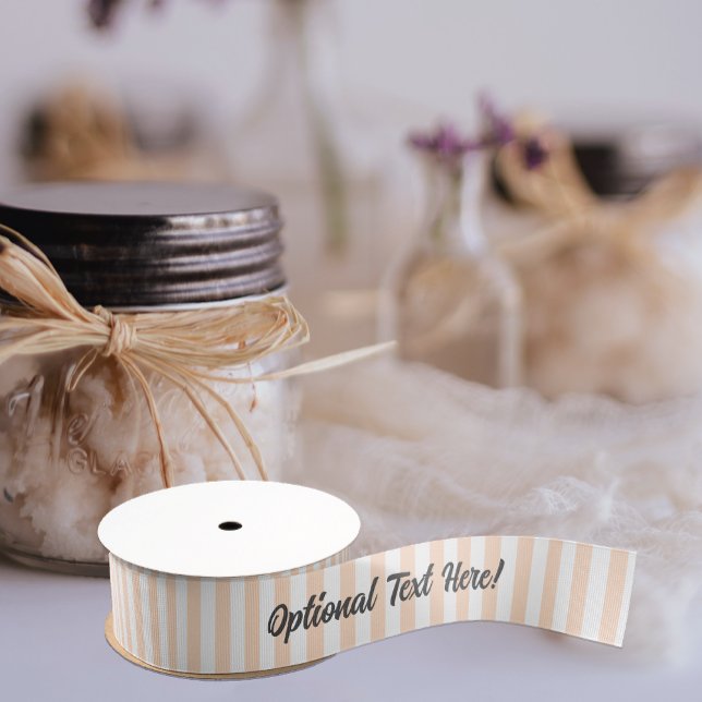 Blasser Pfirsichstreifen mit Ihrem Namen oder Okca Ripsband (Von Creator hochgeladen)