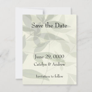 Blasses Blätter Save The Date