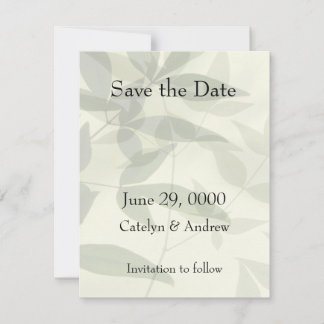 Blasses Blätter Save The Date
