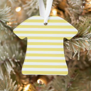 Blasses Gold und weiße Streifen von Shirley Taylor Ornament