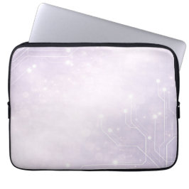 Blasses Lila und Perlgrau KI-Kunst  Laptopschutzhülle