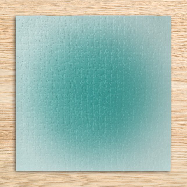 Blasses Teal Aura Ombre (Pale Teal Aura Ombre Jigsaw Puzzle)