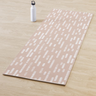 Blasses Terracotta/Weißes, robustes Linienmuster Yogamatte