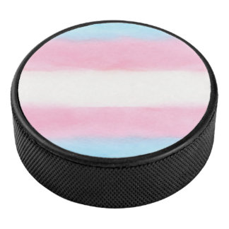 blasses Transflaggen-Design auf Hockeypuck Eishockey Puck