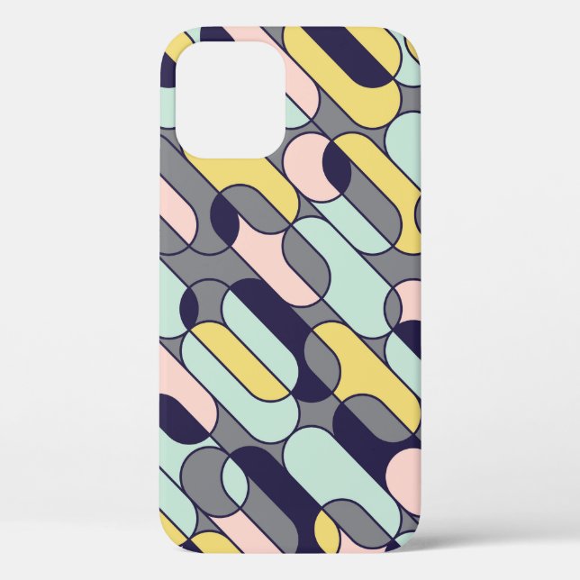 Blassfarben Geometrie: Retro-Muster Case-Mate iPhone Hülle (Rückseite)