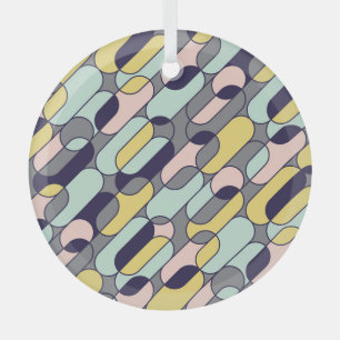 Blassfarben Geometrie: Retro-Muster Ornament Aus Glas