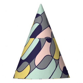 Blassfarben Geometrie: Retro-Muster Partyhütchen